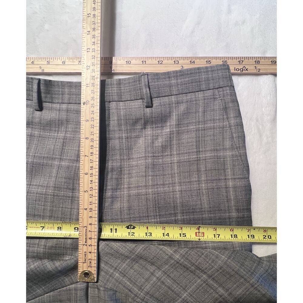 Joseph x Jos A Bank 40L 32x32 Slim Fit Gray Glen Plaid Suit Modern - Picture 14 of 16